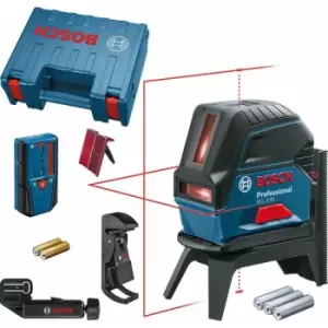 image of Bosch GCL 2-50 + LR6 AA batteries Cross line laser