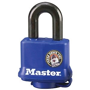 image of Master Lock 312KA Weather Tough Laminated Padlock Steel Blue 40mm