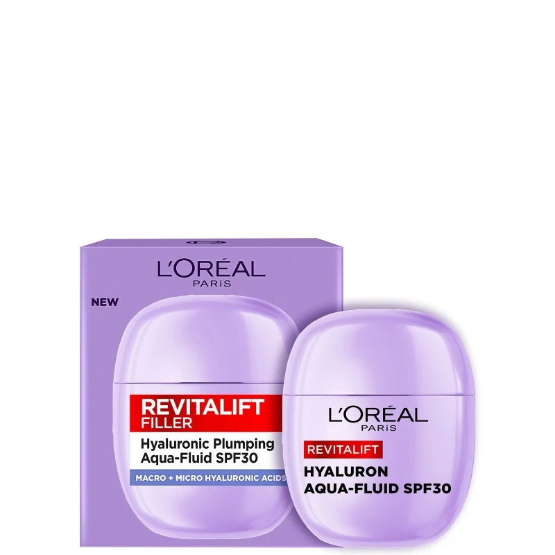Image of LOreal Paris Revitalift Filler Plumping Aqua-Fluid SPF30 Moisturiser 40ml