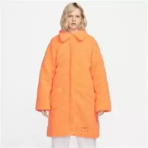Image of Nike Icon Sherpa Jacket Womens - Orange