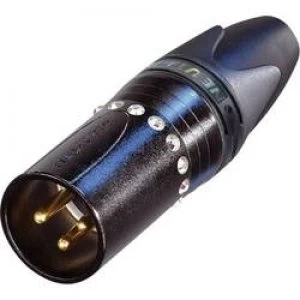 Image of XLR connector Plug straight Number of pins 3 Black Neutrik NC3MXX B CRYST