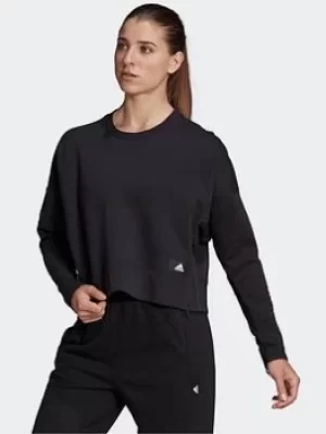 Image of adidas Sportswear Mission Victory Crew Sweatshirt, Black Size M Women