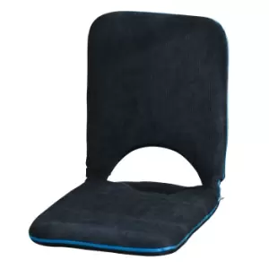 Image of HOMCOM Adjustable Floor Chair with Adjustable Backrest Folding Chair Bed, Lazy Sofa Bed for Gaming and Reading, Navy Blue