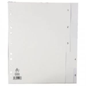 Image of Nice Price A4 White 1-5 Polypropylene Index WX01352