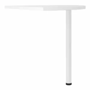 image of Prima Corner Desk Top with White Leg, white