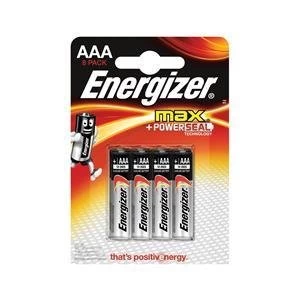 Image of Original Energizer Max AAA Alkaline Batteries Pack of 8 Batteries