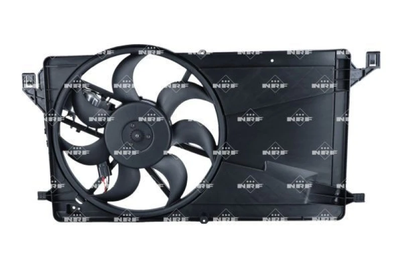 Image of NRF NRF Radiator Cooling Fan 47977 with radiator fan shroud 12 Volts FPSDSNRF-47977