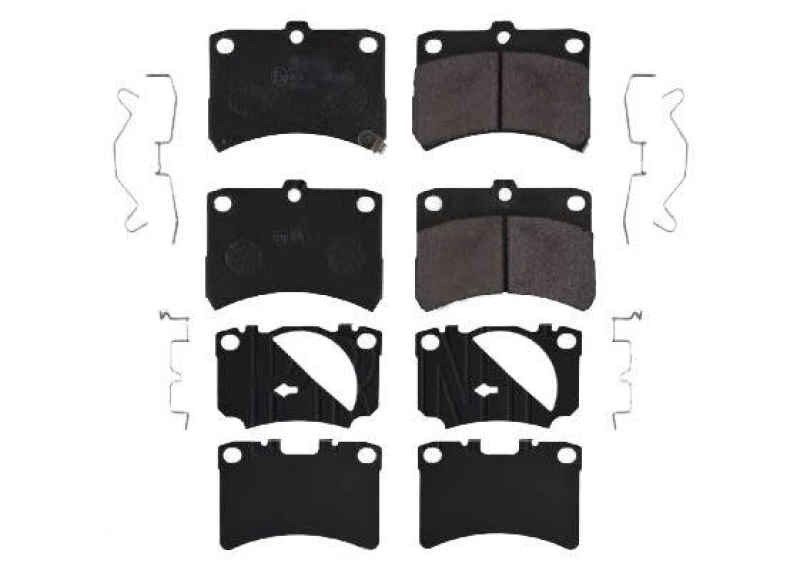 Image of Blue PRINT ADD64223 Brake pad set Front Axle, with acoustic wear warning, with staples Brake Pad Set,disc brake (402)