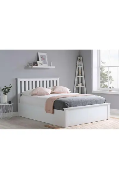 image of Birlea Phoenix King Ottoman Bed - White PHOTB5WHTV4