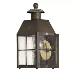 Image of Hinkley Nantucket Outdoor Wall Lantern Aged Brass, IP44
