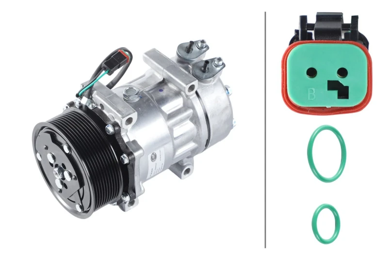 Image of HELLA Air conditioning compressor HELLA 8FK 366 200-091