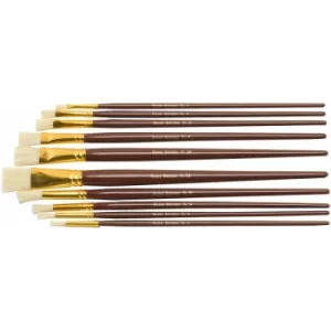 Image of Major Brushes Hog Bristle Oil and Acrylic Brush Set of 10