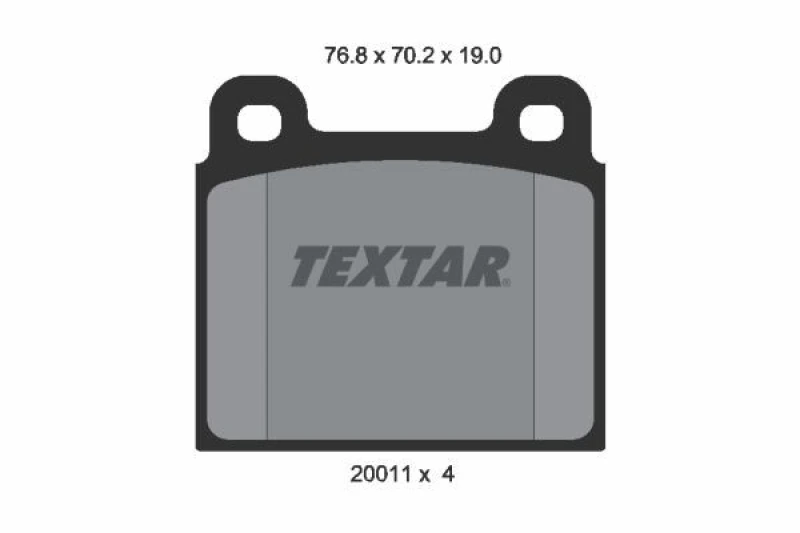 Image of Brake pad set TEXTAR 2001104
