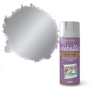 Image of Rust-Oleum Silver effect Multi-surface Spray Paint 400ml