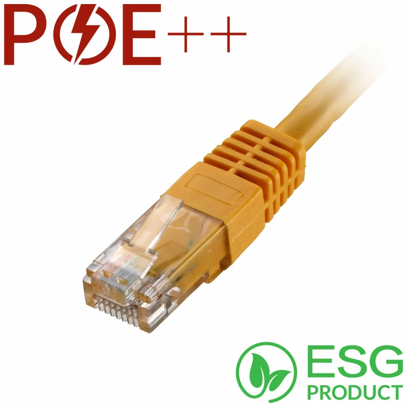 Image of Cablenet Cablenet 0.5m Cat6 RJ45 Yellow U/UTP PVC 24AWG Flush Moulded Booted Patch Lead (PK 100) 60-5005B