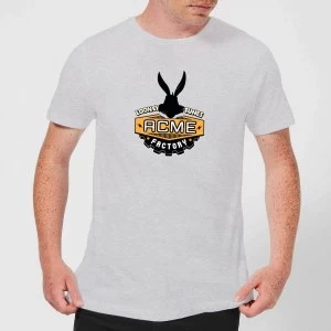 Image of Looney Tunes ACME Logo Mens T-Shirt - Grey - XS - Grey