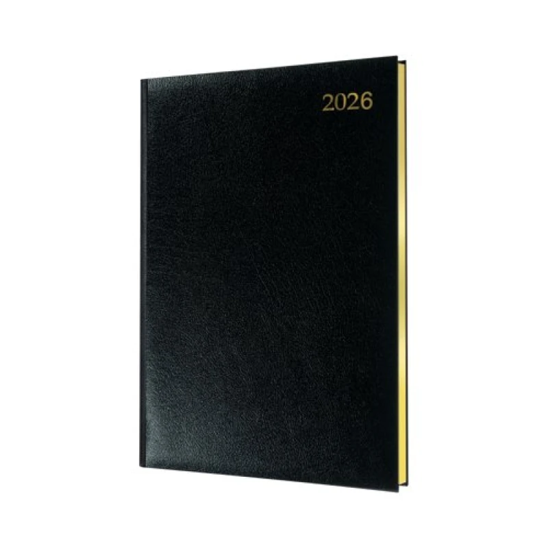 Image of Collins Quarto Diary Week To View Appointment Black 2026 QB7-26