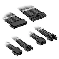 Image of Kolink Core Standard Braided Cable Extension Kit - Jet Black/Gunmetal Grey