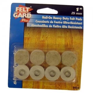 image of Select Hardware Nail-in Felt Pads 25mm 1" 8 Pack