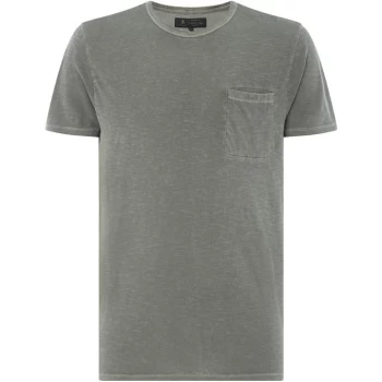 Image of Label Lab Ripley Slub Crew Neck T-Shirt - Military Green