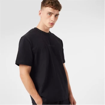 image of Jack Wills Jacquard T-Shirt - Black