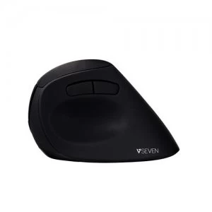 image of V7 MW500 Vertical Ergonomic 6-Button Wireless Optical Mouse with adjustable DPI - Black