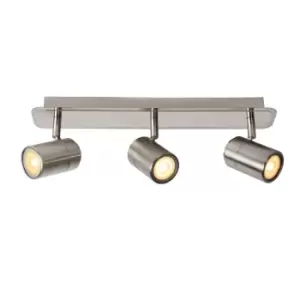 image of Lennert Modern Ceiling Spotlight Bar - LED Dim. - GU10 - 3x5W 3000K - Satin Chrome