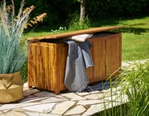 image of Garden Storage Box Acacia Wood 3.8x1.6x1.9ft