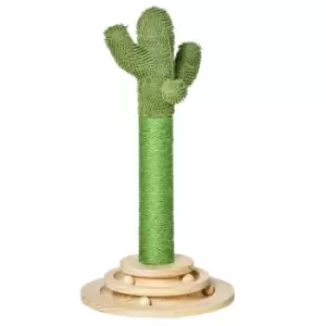 Image of Pawhut Cat Tree With Sisal Scratching Post & Hanging Ball - Green