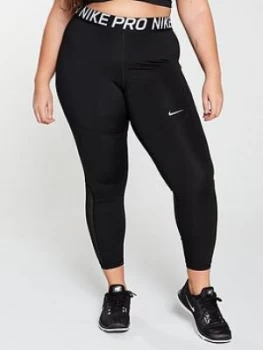 image of Nike Training Pro Legging (Curve) - Black, Size 18-20=1X, Women