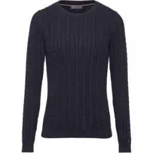 Image of Tommy Hilfiger Pascalino Cable Sweater - Blue