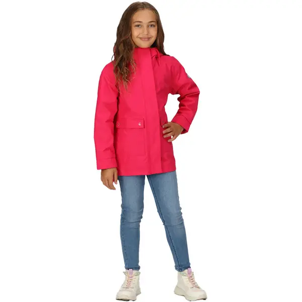 Image of Regatta Girls Baybella Waterproof Breathable Jacket Coat 3-4 Years - Chest 55-57cm (Height 98-104cm) Pink Potion RKW291G-D4D-3