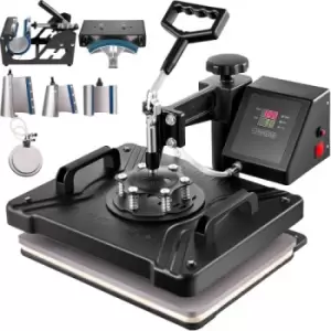 Image of VEVOR Heat Press 8 in 1 Heat Press Machine 38x30cm T-Shirt Press Mug Printing Machine Multifuctional Heat Transfer Machine for T-Shirt Mug Hat Plate S