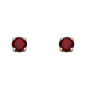 image of 9ct January Garnet 4mm Stud Earrings GE2326