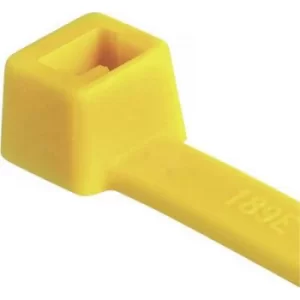 Image of HellermannTyton 111-04805 T50R-PA66-YE Cable tie 200 mm 4.60 mm Yellow 100 pc(s)