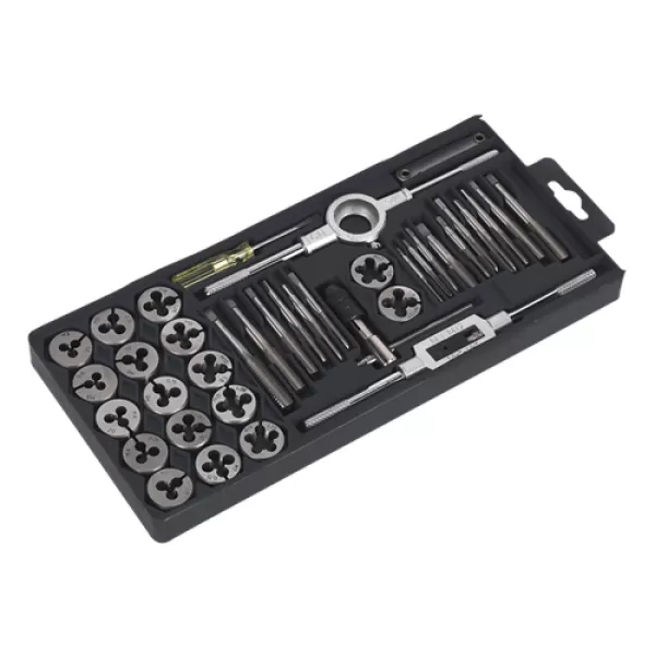 Image of Genuine SEALEY AK301 Tap & Die Set 40pc Split Dies Metric