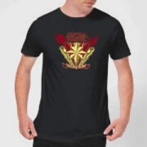 Image of Captain Marvel Protector Of The Skies Mens T-Shirt - Black
