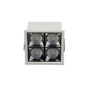 Image of Larissa Alfata Grille Quad Light 12W 3000K White Downlight