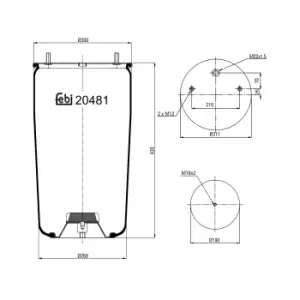 Boot Air Spring suspension 20481 by Febi Bilstein