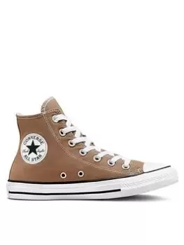 Image of Converse Chuck Taylor All Star Canvas Hi - Tan/White, Tan/White, Size 10, Men