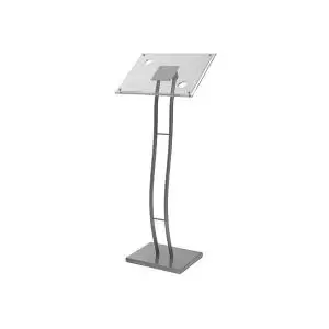 image of Deflecto Curve Floor Standing SignInformation Holder A3 370x280x1285mm