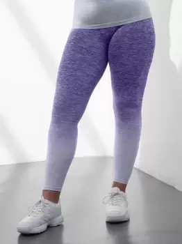 Image of Tombo Seamless Fade Out Womens Yoga Leggings - Purple Marl