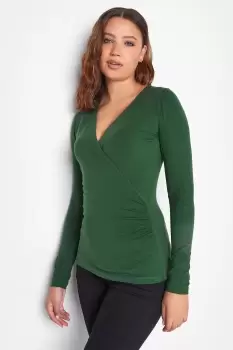 Image of Tall Jersey Wrap Top