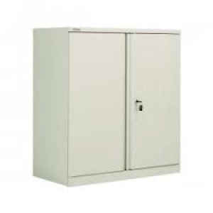 image of Bisley 2 Door 1000mm Cupboard Empty Goose Grey KF78709