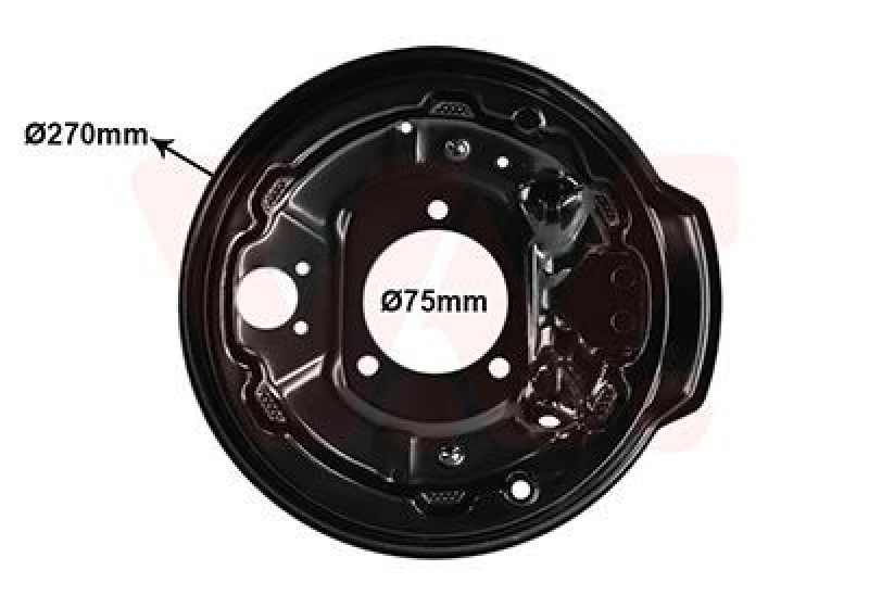 Image of VAN WEZEL Cover Sheet, brake drum VAN WEZEL 0903373