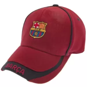 image of FC Barcelona Debossed Cap (One Size) (Maroon)