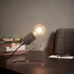 Image of Teamson Home Stylish LED Bedside Table Lamp Rose Gold Modern Lighting Vn-l00023-UK