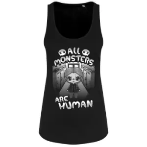 Image of Mio Moon Womens/Ladies All Monsters Are Human Tank Top (L) (Black/White)
