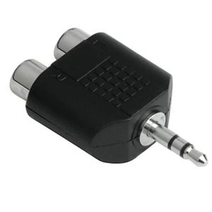 Image of Hama Short Audio Adapter, 3.5mm stereo jack plug - 2 RCA sockets