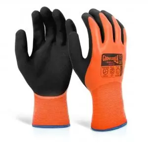 image of Beeswift Glovezilla Latex Thermal Glove Orange 2XL Pack of 10